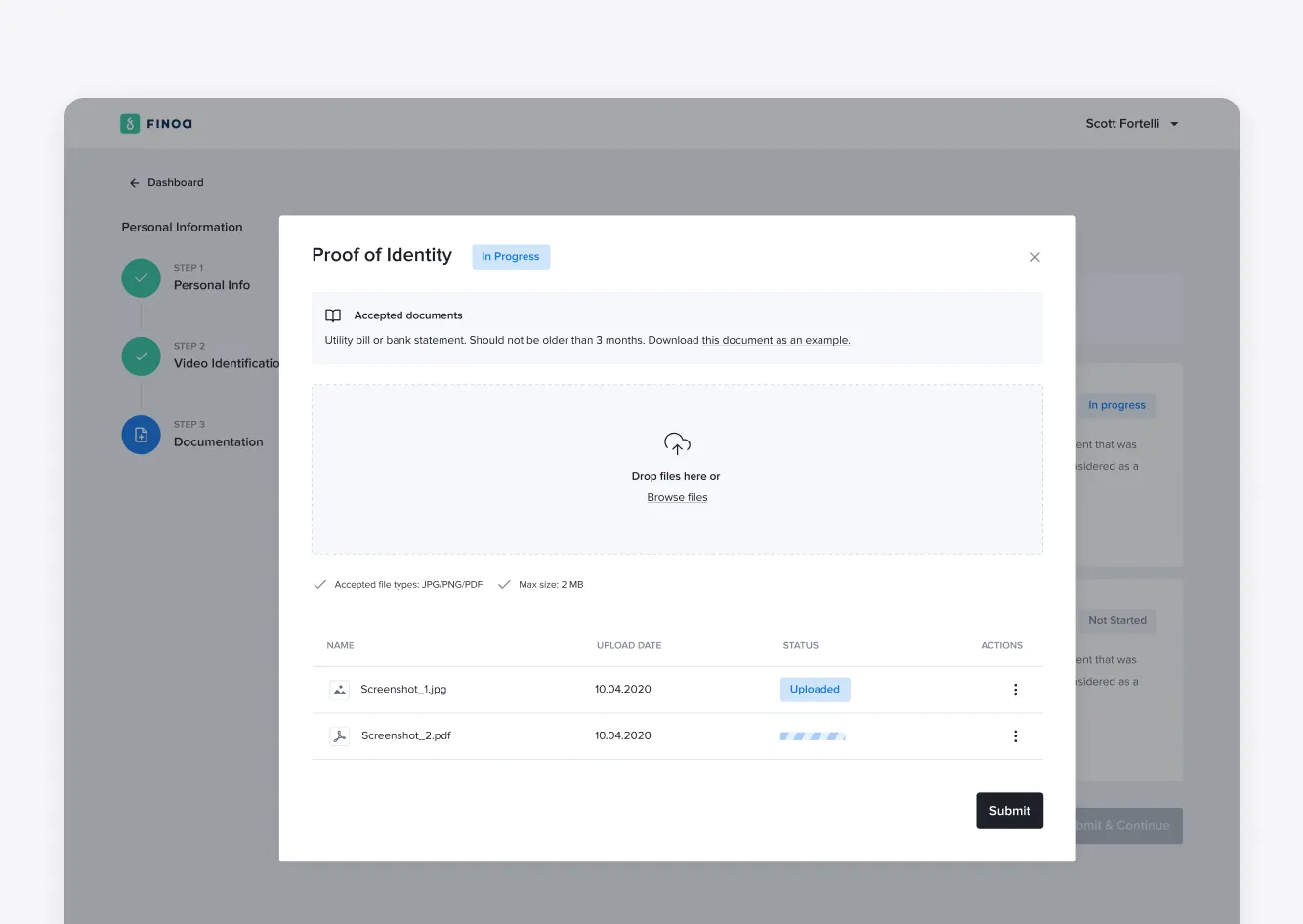 Onboarding app / Documentation upload