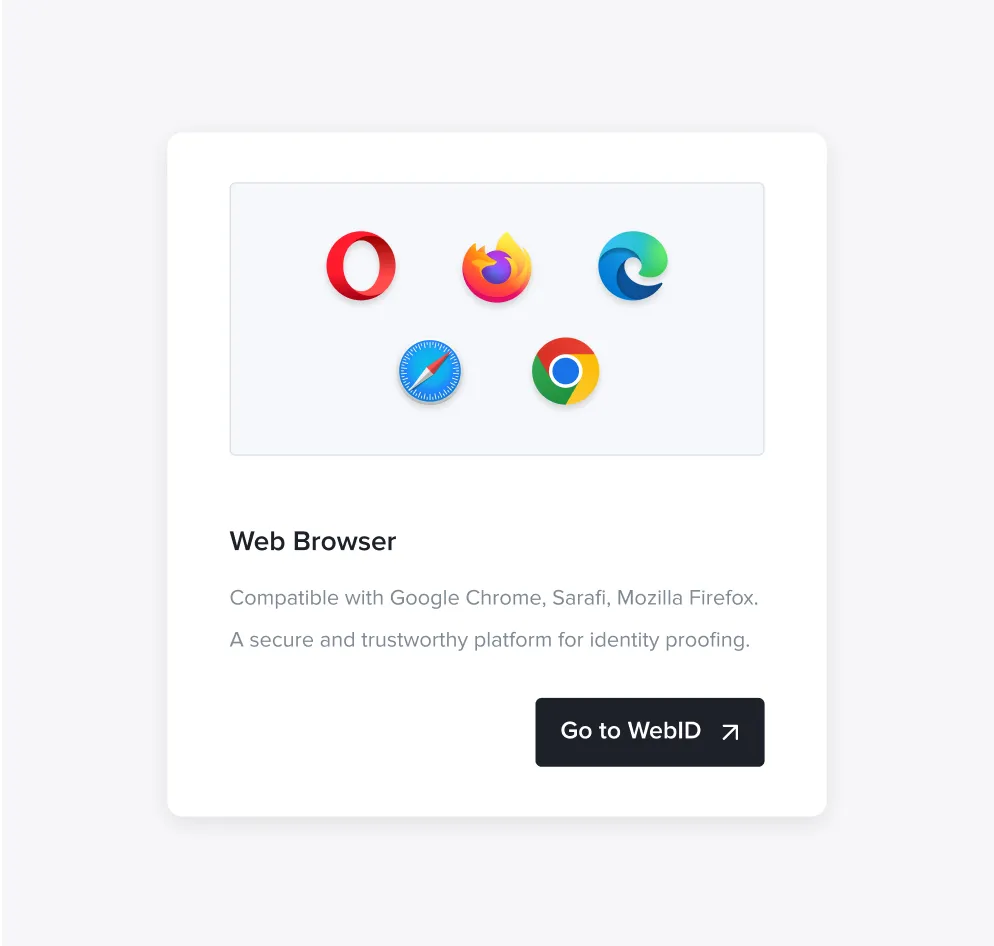 Onboarding app / web browser link