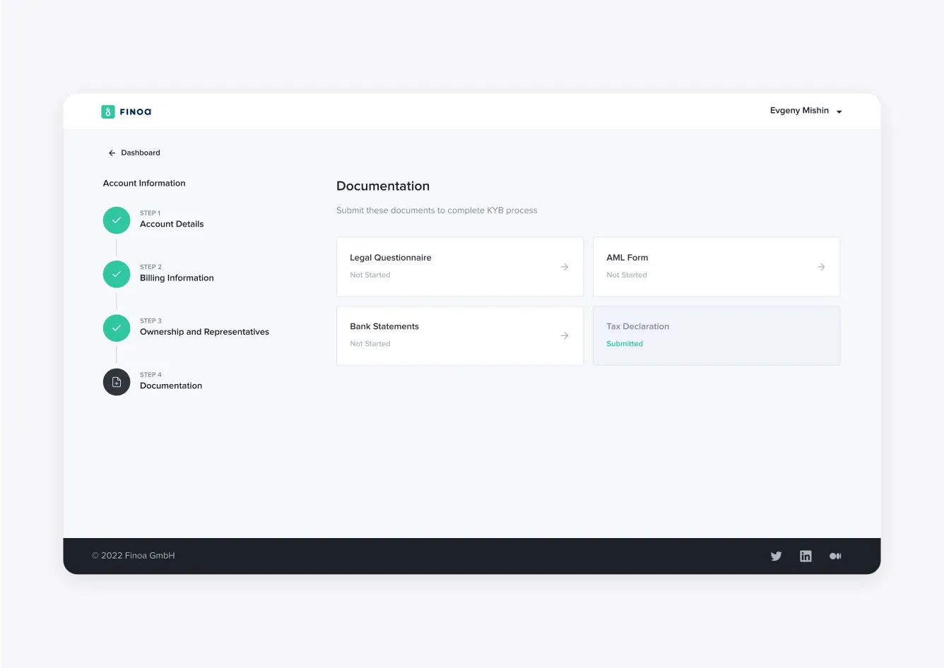 Onboarding app / Documentation page 